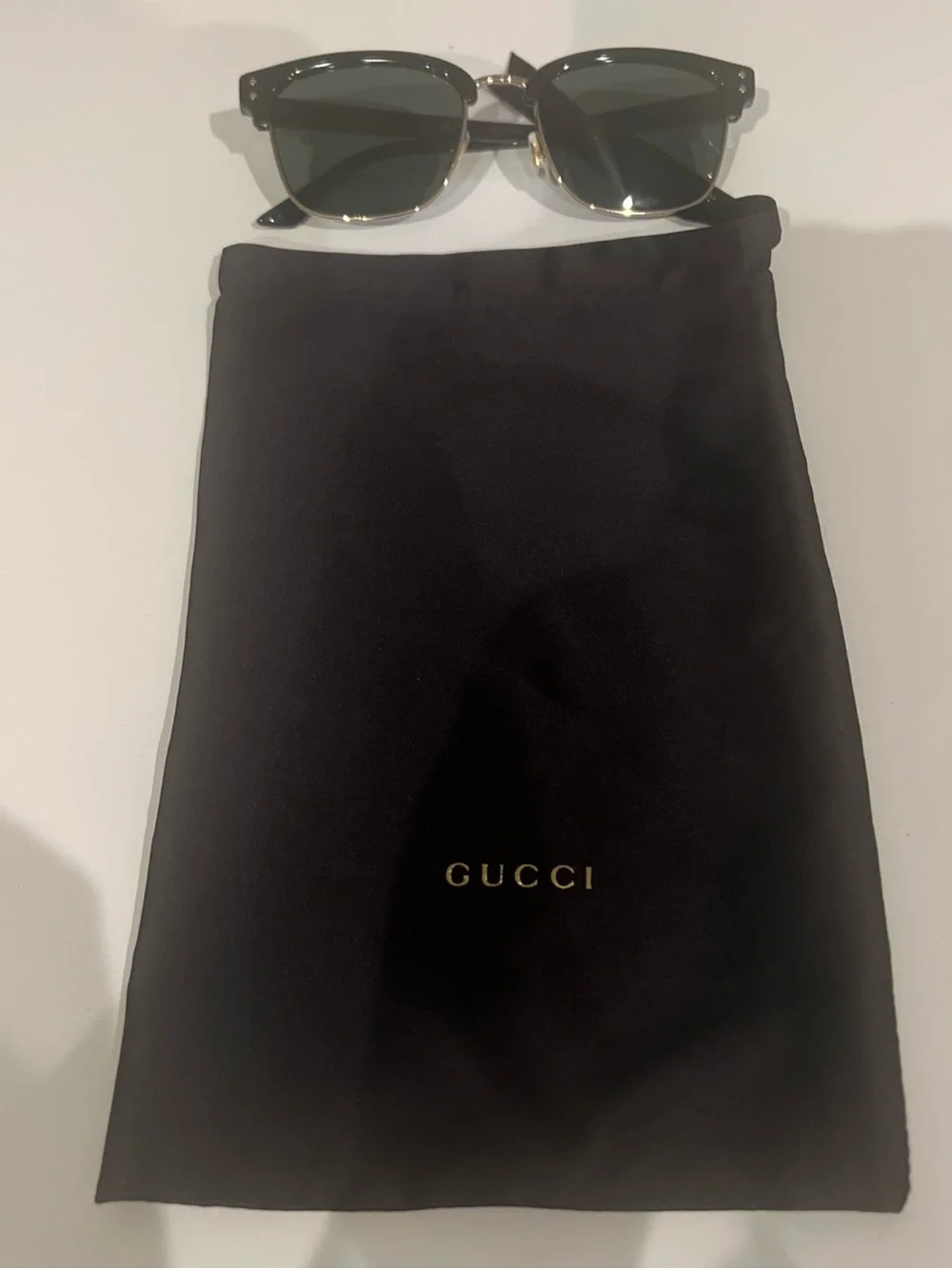 GUCCI GG1897SK 001 Black Grey Men's 54-19-145 Medium Sunglasses Italy